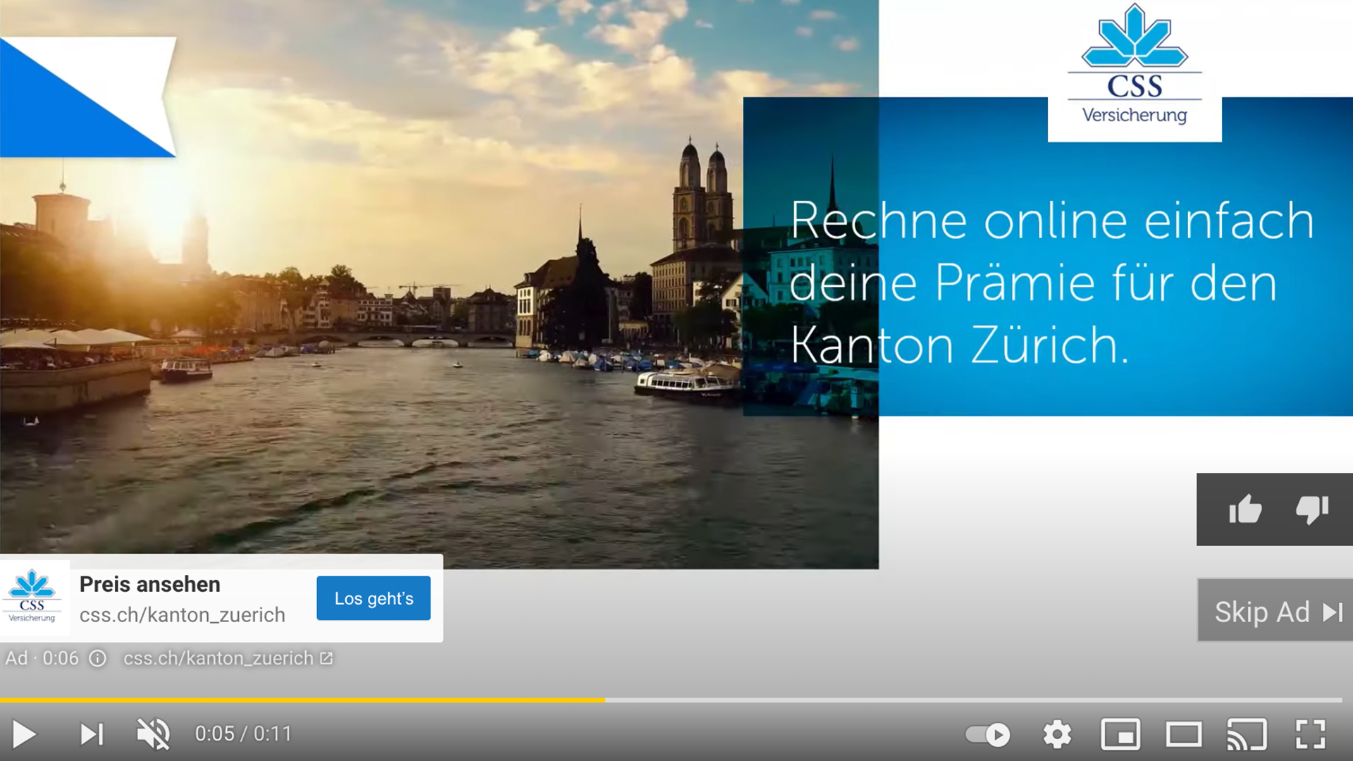 Video-Ad Zürich CSS-Herbstkampagne